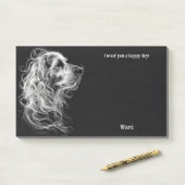 Akbash Abstract Art Dog Naam Post-it® Notes (Op bureau)