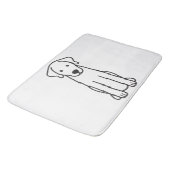 Akbash Dog Cartoon Badmat (Gekanteld)