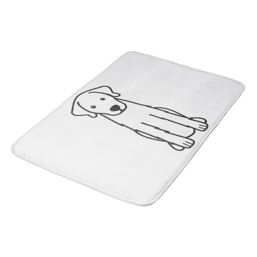 Akbash Dog Cartoon Badmat (Gekanteld)