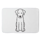 Akbash Dog Cartoon Badmat (Voorkant)