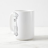 Akbash Dog Cartoon Koffiemok (Voorkant links)