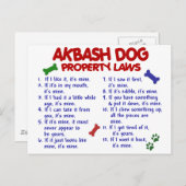 AKBASH DOG Property Laws 2 Briefkaart (Voorkant / Achterkant)