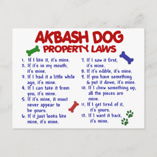 AKBASH DOG Property Laws 2 Briefkaart