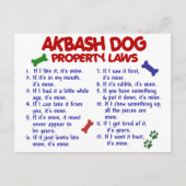 AKBASH DOG Property Laws 2 Briefkaart (Voorkant)