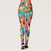 Akbash geometrisch kleurrijk gepersonaliseerd patr leggings (Achterkant)