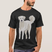 Akbash hond, schattig puppy, grote pyreneeën, t-shirt (Voorkant)