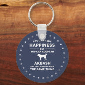 Akbash hondenras adoptie geluk sleutelhanger (Voorkant)