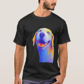 Akbash puppy briljant gekleurd hondenportret t-shirt (Voorkant)