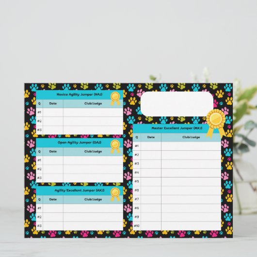 AKC Agility Master Jumper Title Tracker Kaart (Staand voorkant)