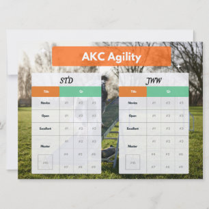 AKC Agility Master STD & JWW Titels Tracker