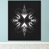 Akcenccured Emblem on Black op Xzendor7 Canvas Afdruk (Insitu (Houten vloer))