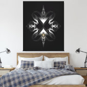Akcenccured Emblem on Black op Xzendor7 Canvas Afdruk (Insitu (Slaapkamer))