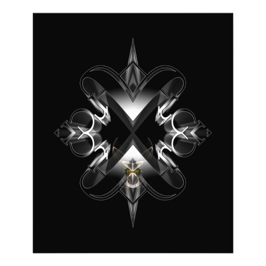 Akcenccured Emblem on Black op Xzendor7 Foto Afdruk (Voorkant)