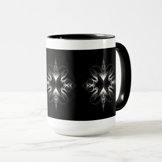 Akcenccured Emblem on Black op Xzendor7 Mok (Voorkant rechts)