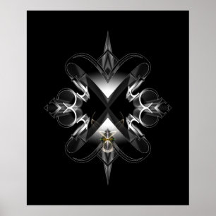 Akcenought Embleem Op Zwart door Xzendor7 Poster