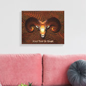 Akedah - Fractal Ram's hoofd Canvas Afdruk (Insitu (Woonkamer))