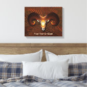 Akedah - Fractal Ram's hoofd Canvas Afdruk (Insitu (Slaapkamer))