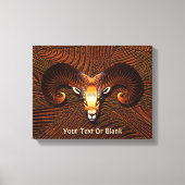 Akedah - Fractal Ram's hoofd Canvas Afdruk (Voorkant)