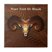 Akedah - Ram's hoofd Tegeltje (Voorkant)