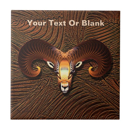 Akedah - Ram's hoofd Tegeltje (Voorkant)