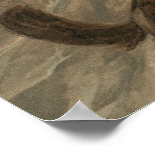 Akela De Lone Wolf van Maurice en Edward Detmold Poster (Hoek)