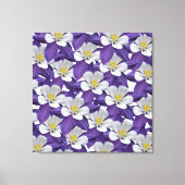 Akelei Bloem Patroon Canvas Afdruk (Voorkant)