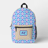 Akelei Rugzak Blauw en Geel (Voorkant)