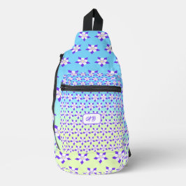 Akelei Schoudertas Blauw en Geel Sling Bag