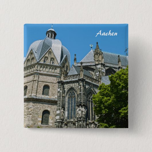 Aken Buttonnen Vierkante Button 5,1 Cm (Voorkant)