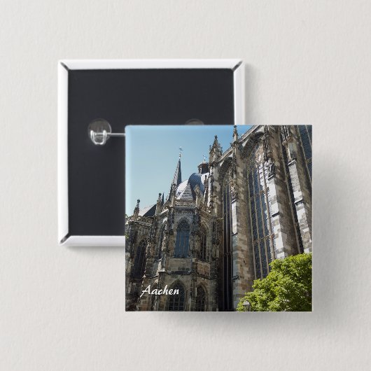 Aken Buttonnen Vierkante Button 5,1 Cm (Voorkant /achterkant)