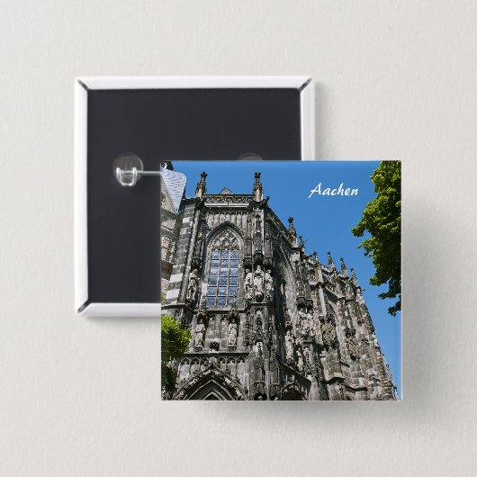 Aken Buttonnen Vierkante Button 5,1 Cm (Voorkant /achterkant)