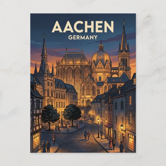 Aken Duitsland Briefkaart (Voorkant)