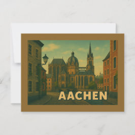 Aken Duitsland Stad Kunst Briefkaart