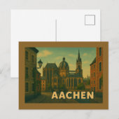 Aken Duitsland Stad Kunst Briefkaart (Voorkant / Achterkant)