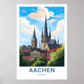 Aken Duitsland Travel Print (Voorkant)