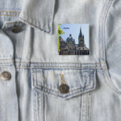 Aken Vierkante Button 5,1 Cm (In situ)