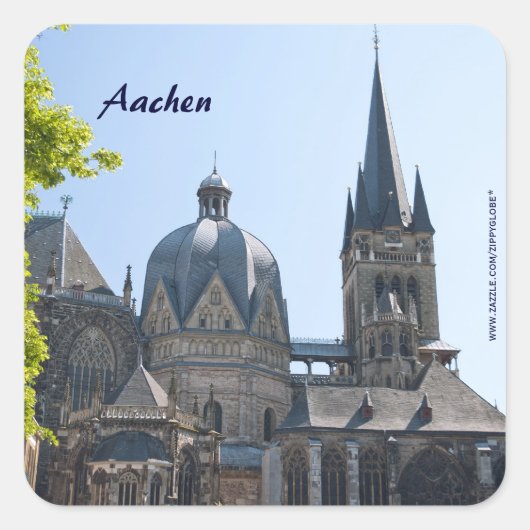 Aken Vierkante Sticker (Voorkant)