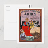 Aken Vintage Poster Duitsland 1910 Briefkaart (Voorkant / Achterkant)