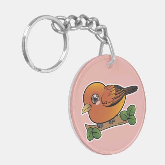 Akepa Hawaii Forest Bird Sleutelhanger (Voorkant Links)