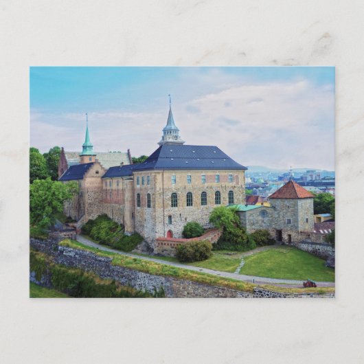Akershus Kasteel in Oslo, Noorwegen Briefkaart (Voorkant)