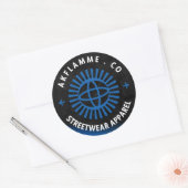 Akflamme.co Ronde Sticker (Envelop)