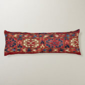 Akhal Oasis Red Band Blue Star Medallion  Lichaamskussen (Achterkant)