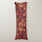 Akhal Oasis Red Band Blue Star Medallion  Lichaamskussen (Voorkant Verticaal)