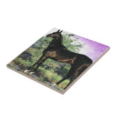 Akhal-teke stallion tegeltje (Zijkant)