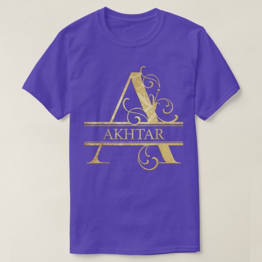 Akhtar Name  T-shirt (Design voorkant)
