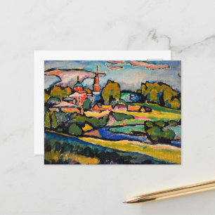 Akhtyrka, Landschap met Rode Kerk door Kandinsky Briefkaart