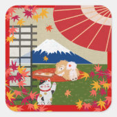 AKI - Chow stickers- kies maat Vierkante Sticker (Voorkant)