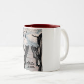 Akida Japanse bloesem. Tweekleurige Koffiemok (Voorkant rechts)