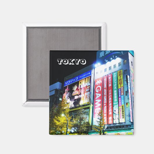 Akihabara (Elektrische Stad) in Tokio, Japan Magneet (Voorkant / Achterkant)
