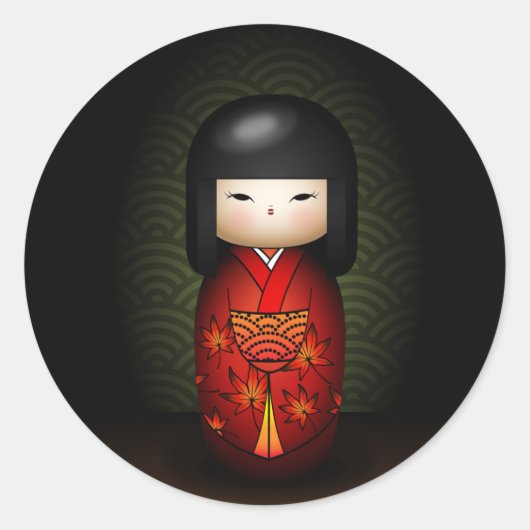 Akiko Ronde Sticker (Voorkant)